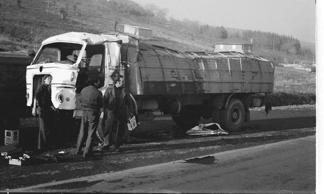Pegaso Europa accidentado tras sufrir un vuelco.