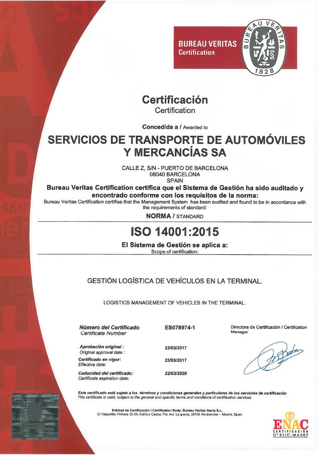 SETRAM Certificado ISO