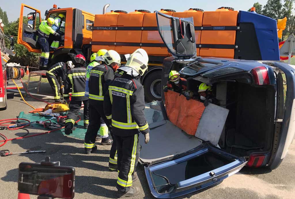 Simulacro de accidente