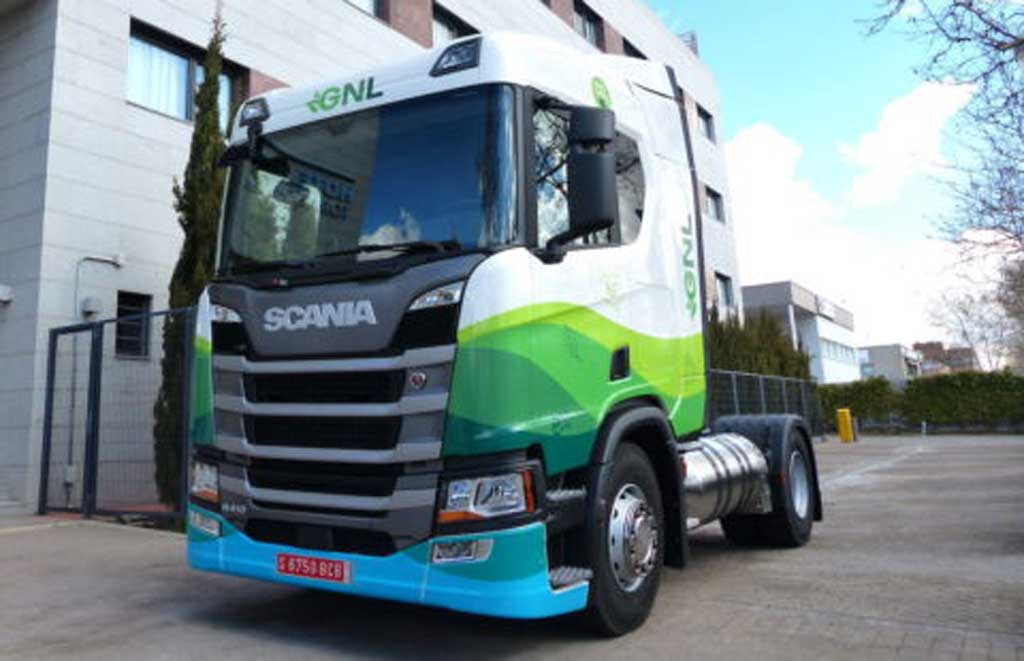 Tractora Scania a gas natural