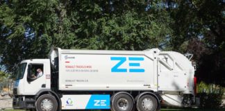 Electromovilidad Urbaser incorpora el camión D Wide 6X2 Z.E. eléctrico de Renault Trucks Camión eléctrico Renault Trucks D Wide ZE 6X2 recolector de basuras.