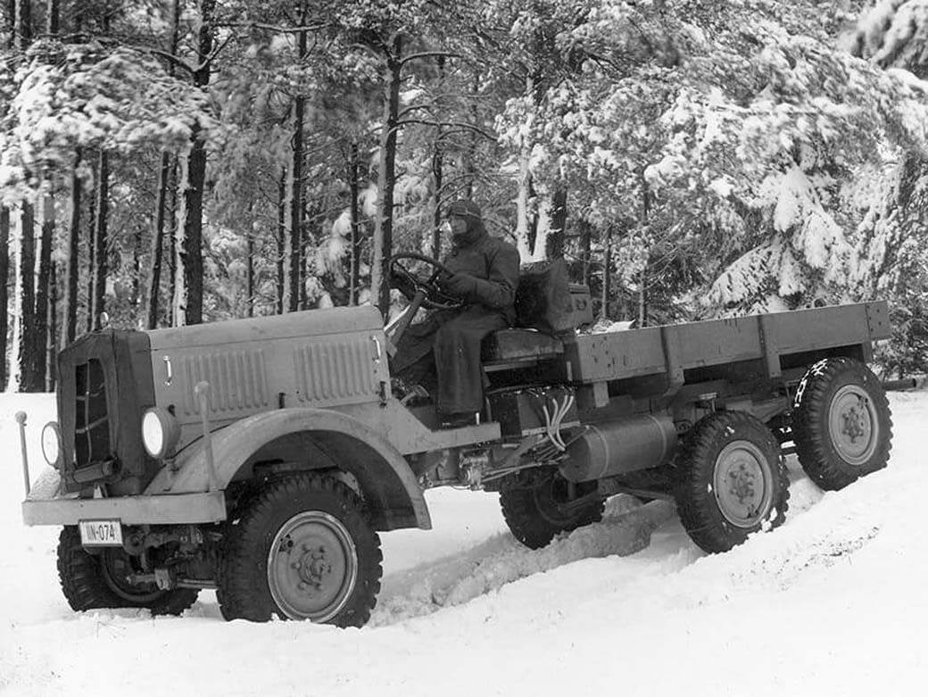 Camión MAN con motor diésel 6X6, modelo militar unificado de 1940.